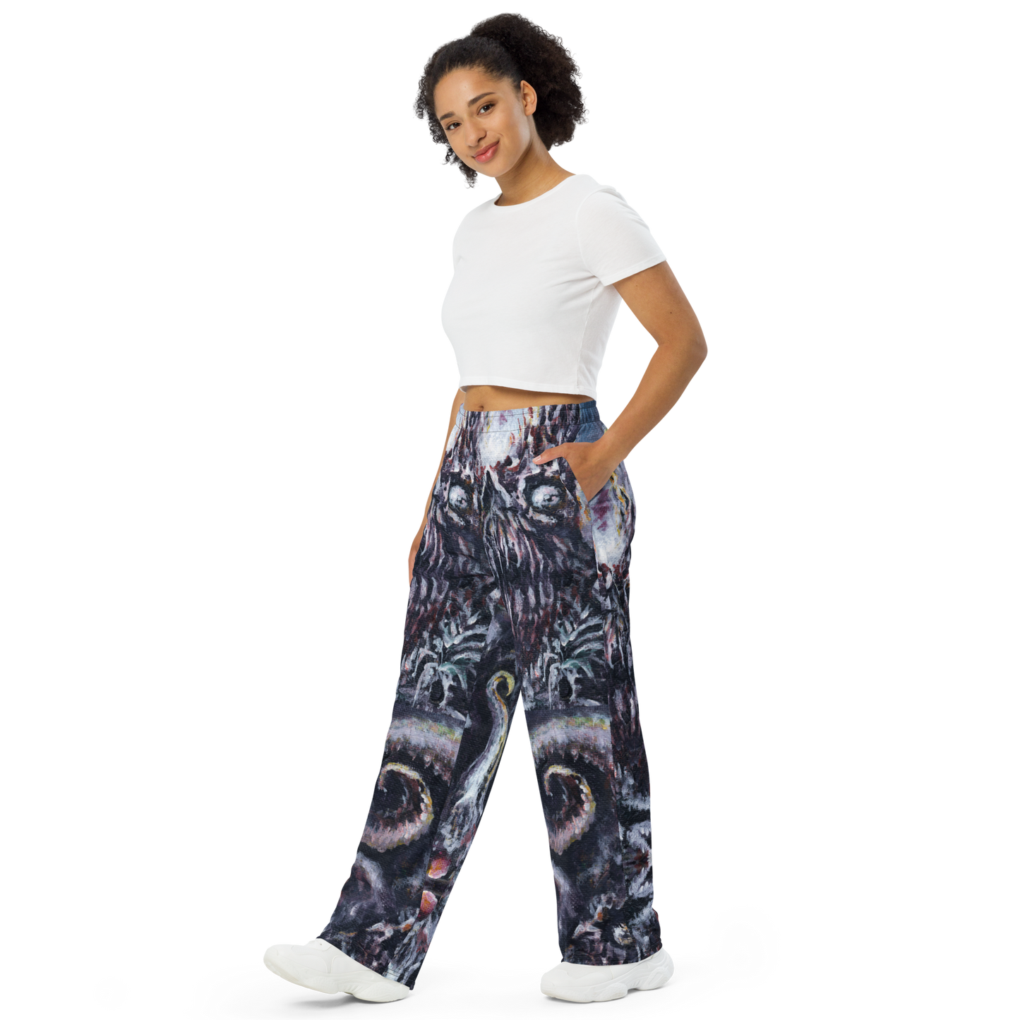 Tentacles All-over print unisex wide-leg pants