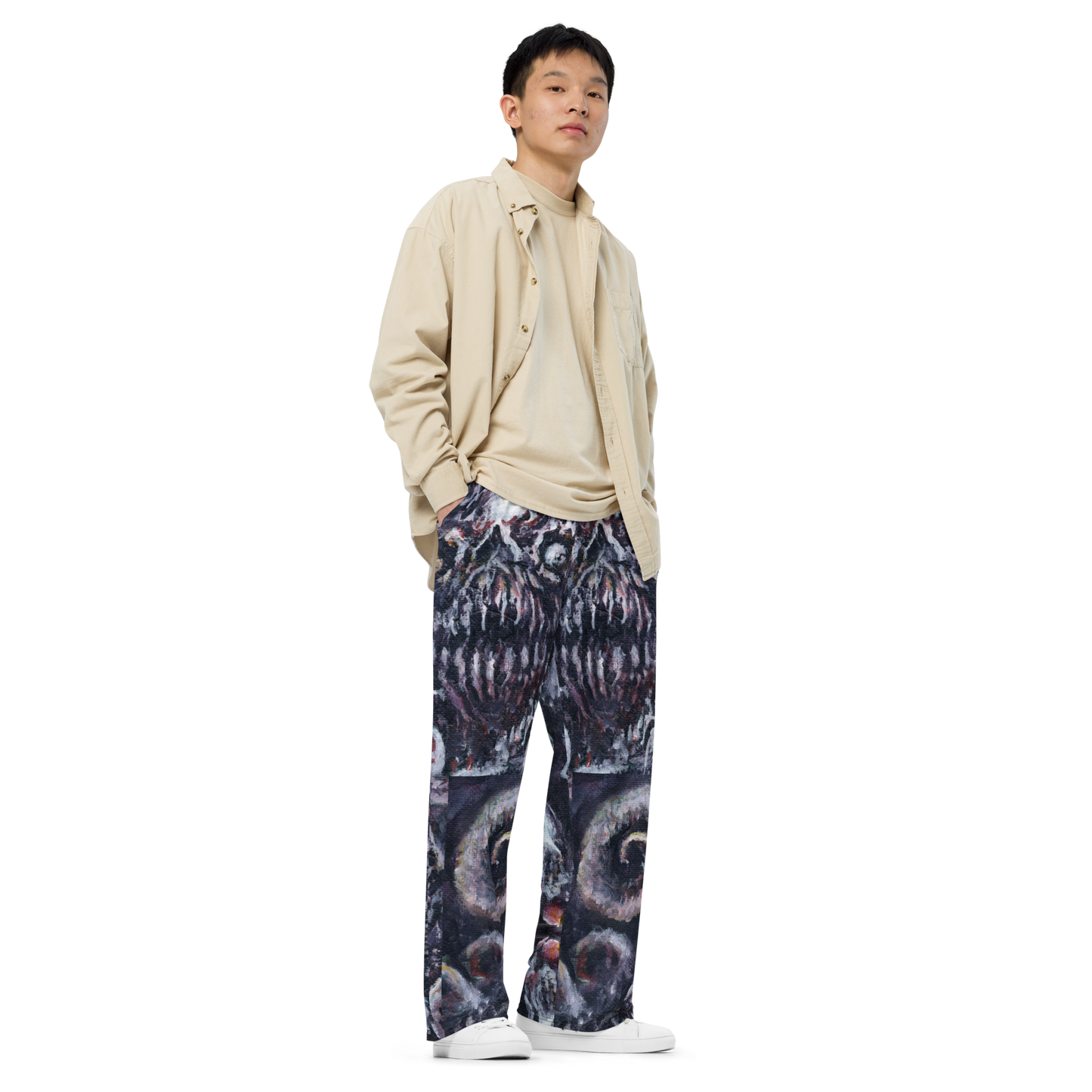 Tentacles All-over print unisex wide-leg pants